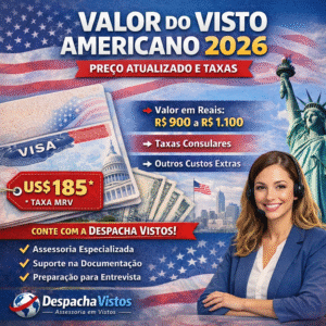 Valor do Visto Americano 2026