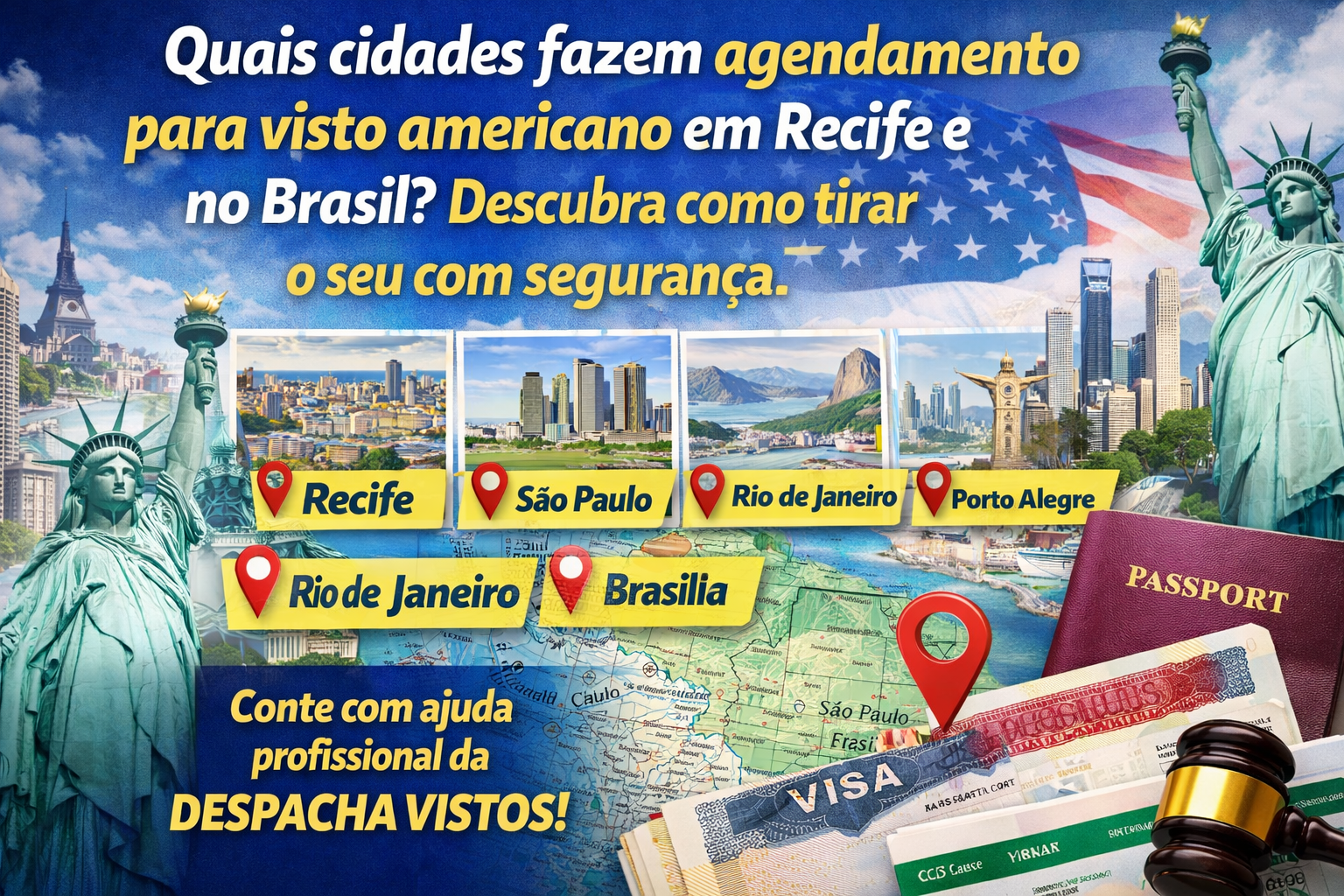 Agendamento para visto americano em Recife