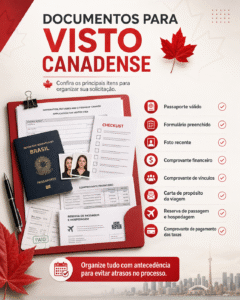 Documentos para aprovacao do visto canadense