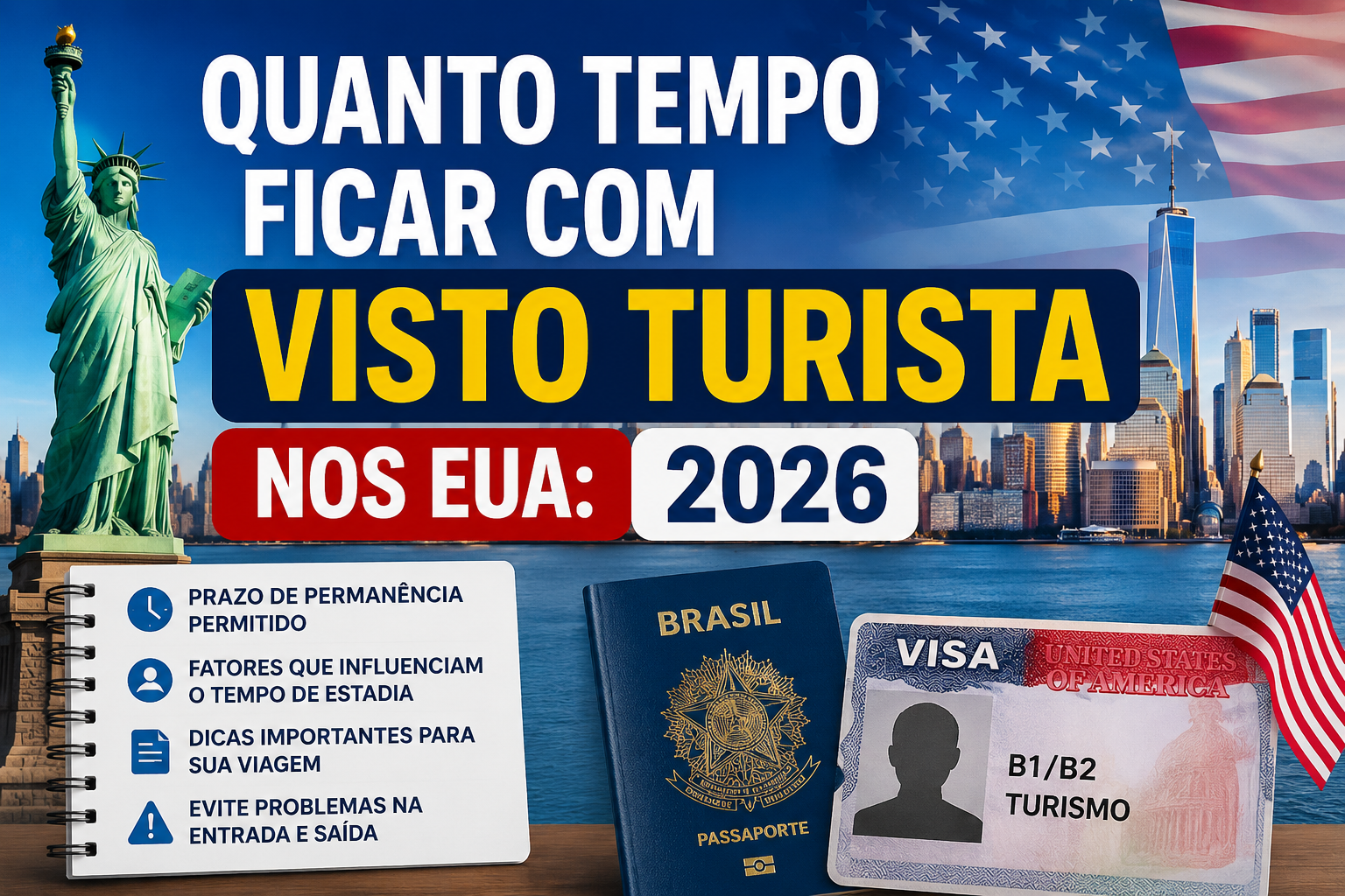 quanto tempo pode ficar com visto de turista nos EUA
