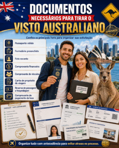 quais documentos precisam para o visto australiano 