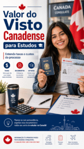 Valor do visto canadense de estudos