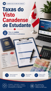 Quais taxas e valores cobrados pelo canada para estudantes