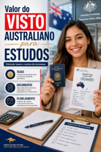 Qual valor do visto australiano para estudos
