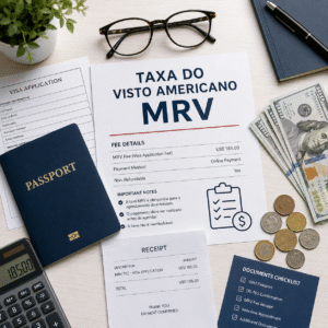 Taxa do visto americano mrv