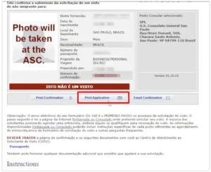 Posso editar o mesmo DS-160 já enviado